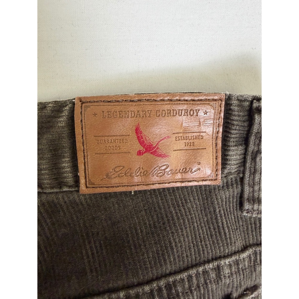 Eddie Bauer Women Brown Corduroy Stretch Straight Leg Pants Size 6 Tall Academia - Picture 12 of 12